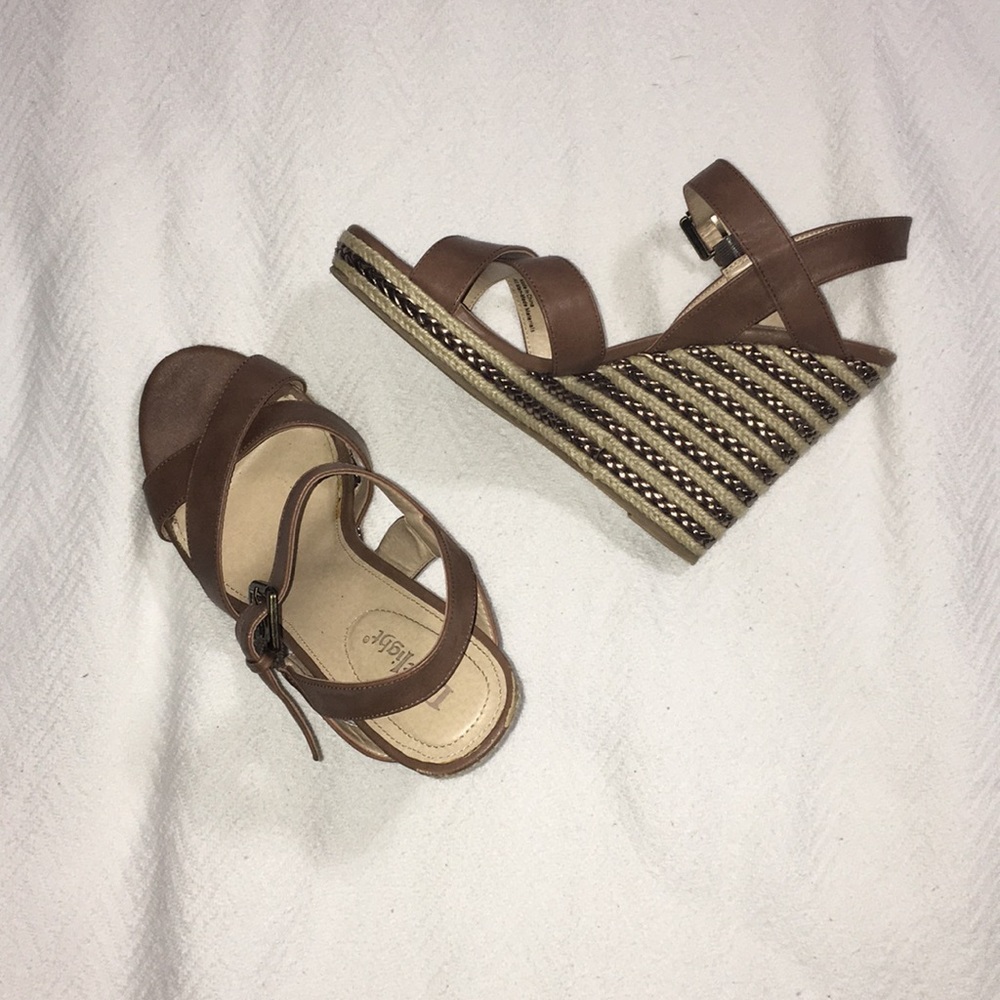 Four inch wedge heels